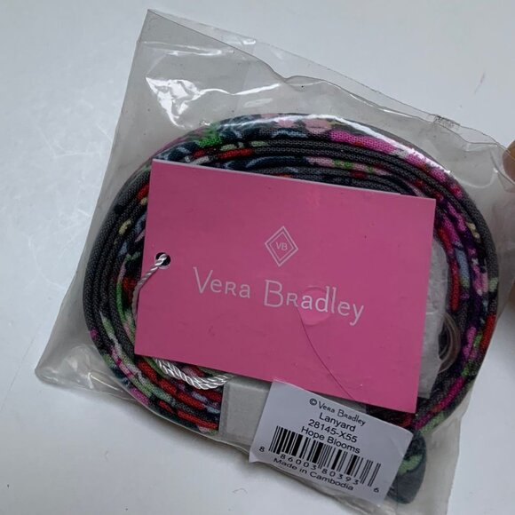 BNWT- Vera Bradley Hope Blooms Floral Fabric Lanyard - Picture 1 of 2